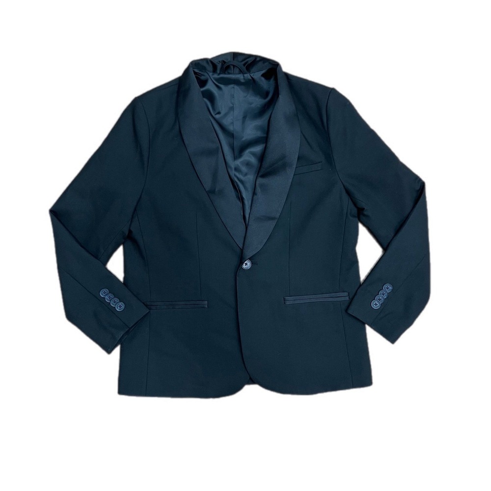 ZARA Kids Black‎ Satin Lapel Blazer Jacket Sz 9 (134 cm) NWOT Formal